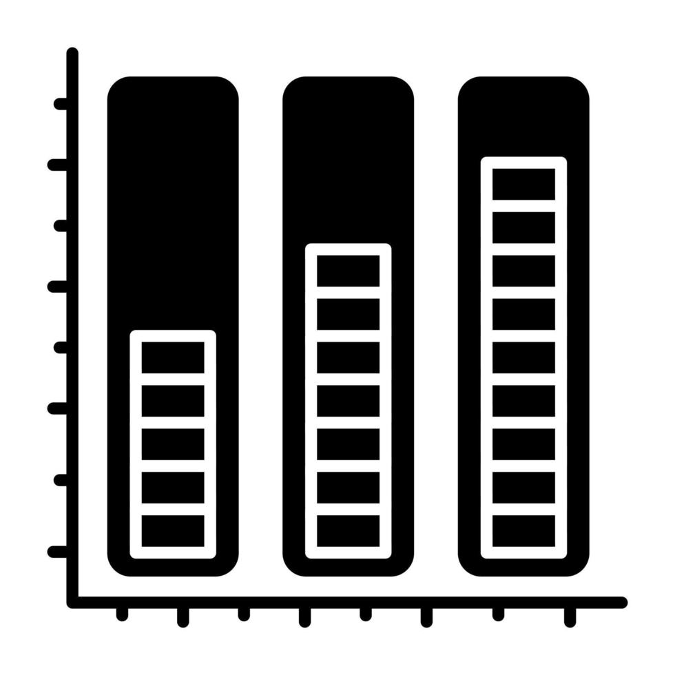 Premium-Download-Symbol des Säulendiagramms vektor