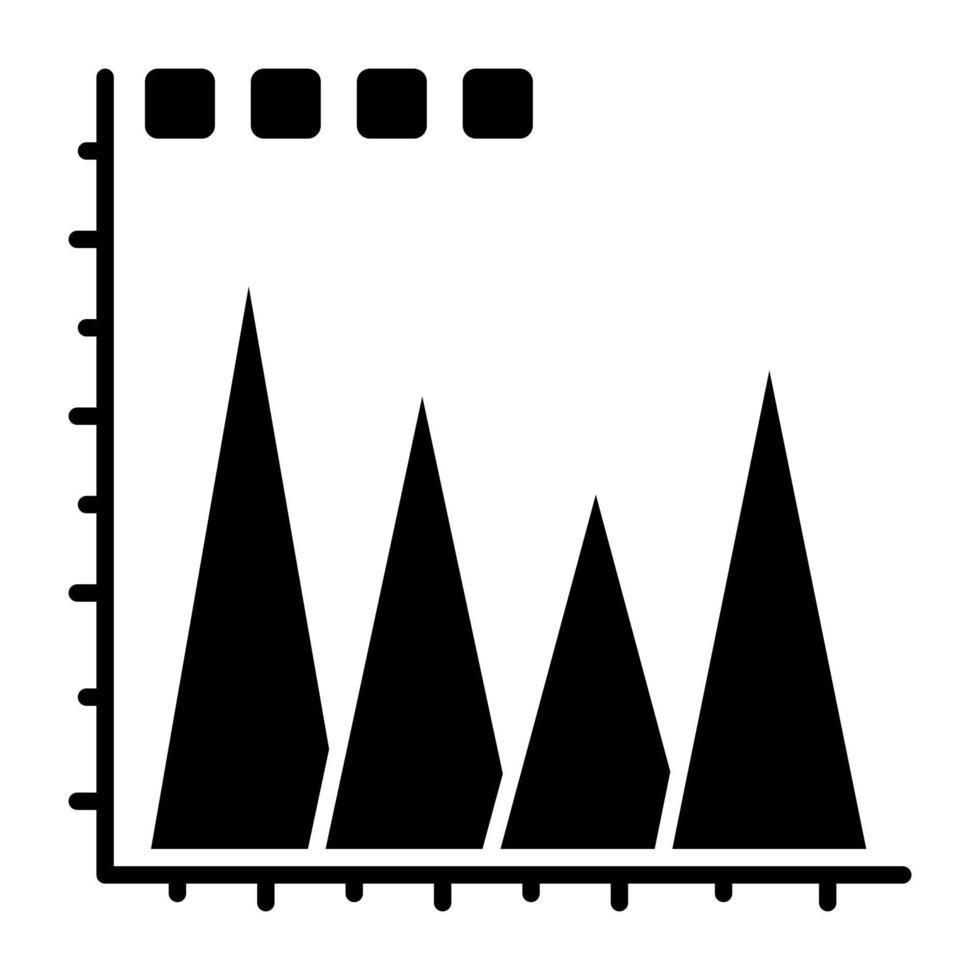 kreativ design ikon av bergen Diagram vektor