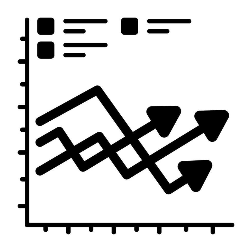 en unik design ikon av trend upp Diagram vektor