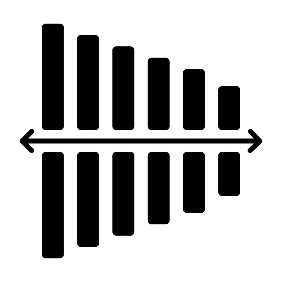 redigerbar design ikon av bar Graf vektor