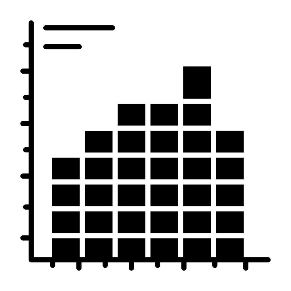 staplade bar Diagram ikon i unik design vektor