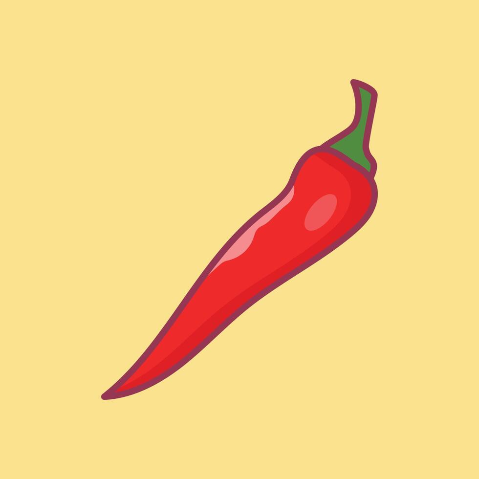 Paprika-Vektorillustration auf einem Hintergrund. Premium-Qualitätssymbole. Vektorsymbole für Konzept und Grafikdesign. vektor