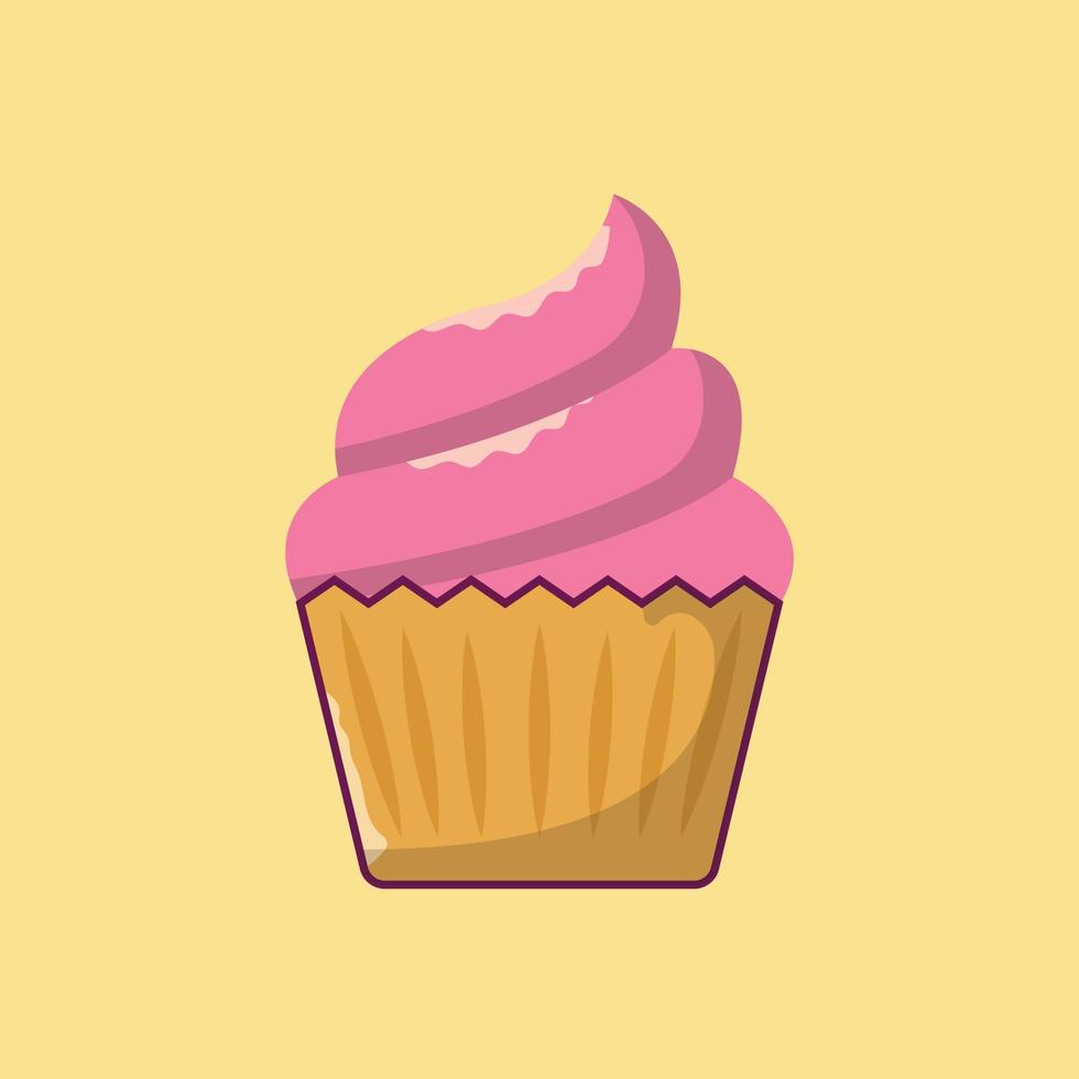 cupcake vektor illustration på en bakgrund. premium kvalitet symbols.vector ikoner för koncept och grafisk design.