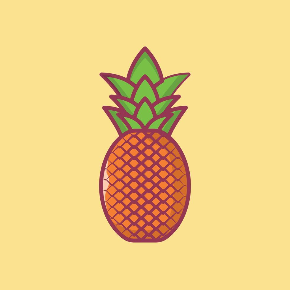 ananas vektor illustration på en bakgrund. premium kvalitet symbols.vector ikoner för koncept och grafisk design.