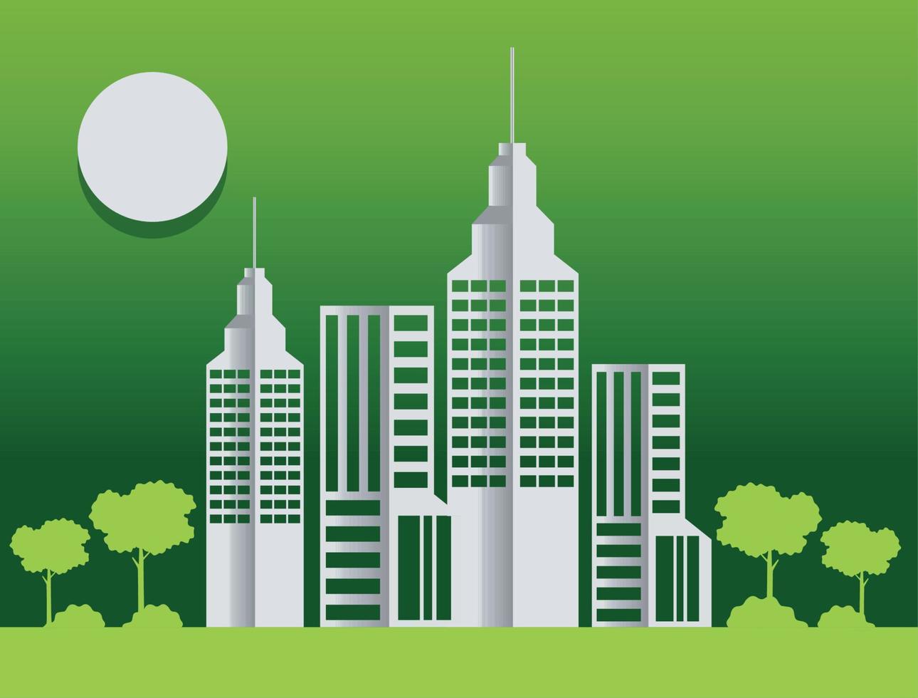 grön stad ekologi vektor