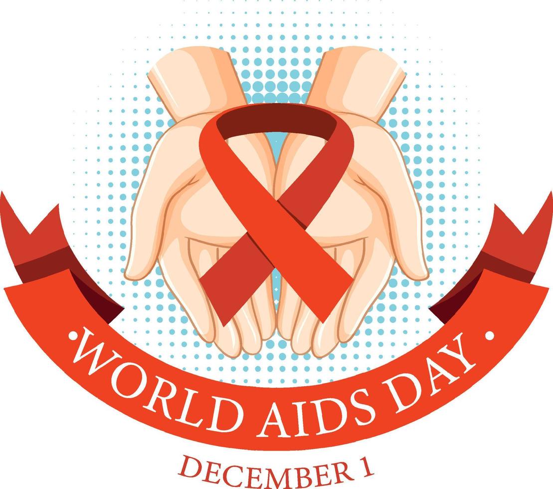 värld AIDS dag affisch design vektor