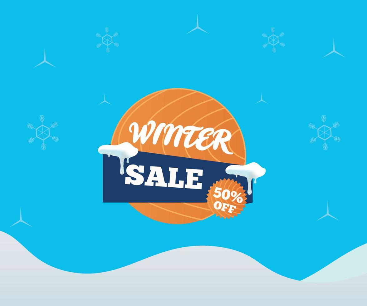 Winterschlussverkauf Rabatt Sale Banner Design. vektor