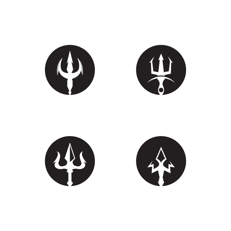 Dreizack Logo Vorlage Vektor-Symbol vektor