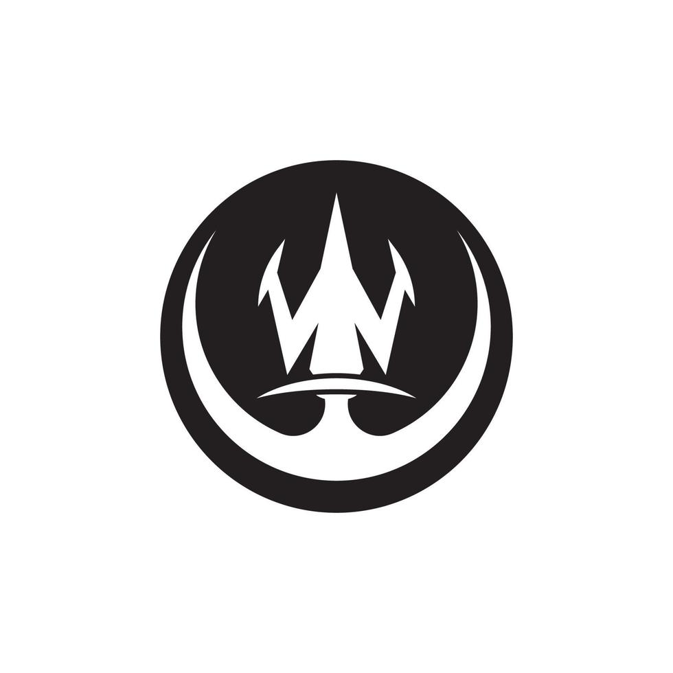 Dreizack Logo Vorlage Vektor-Symbol vektor