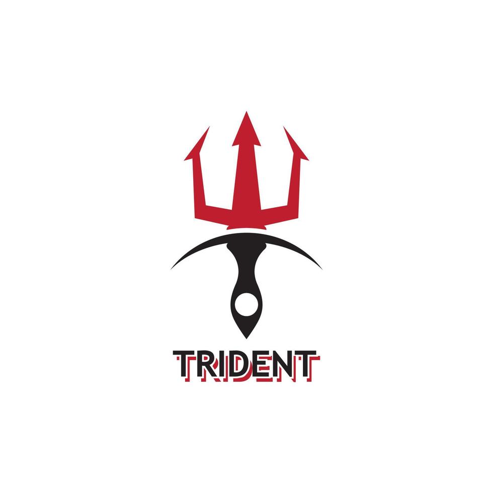 trident logotyp mall vektor ikon