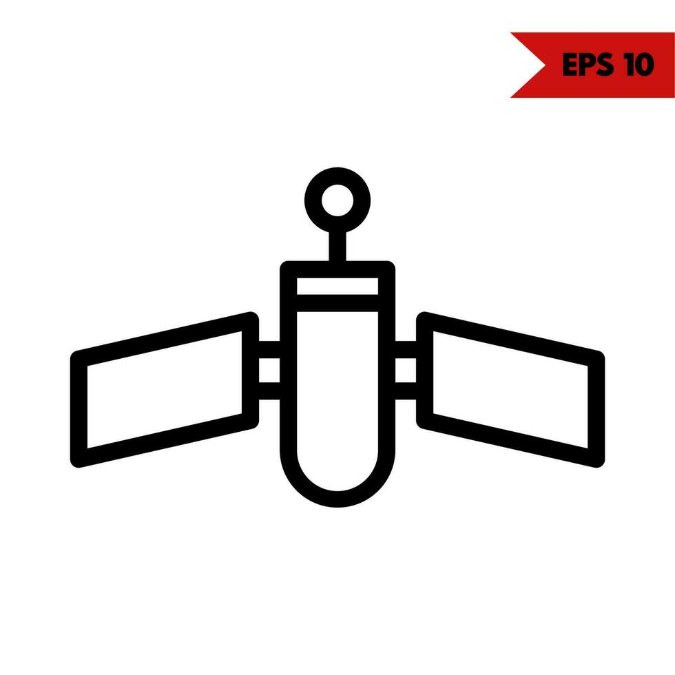 Illustration des Symbols für die Satellitenleitung vektor