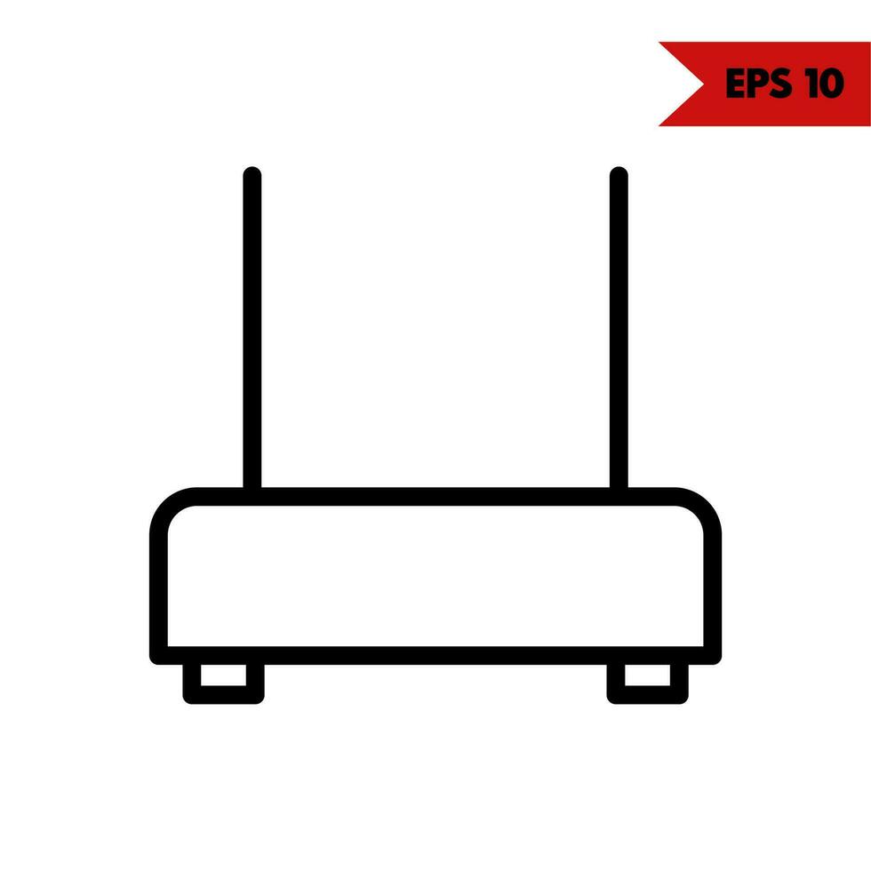 Illustration des Symbols für die WLAN-Linie vektor