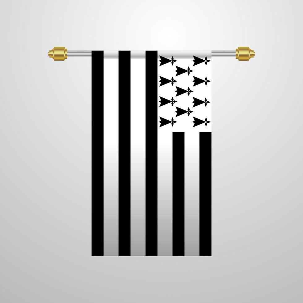 Bretagne hängende Flagge vektor