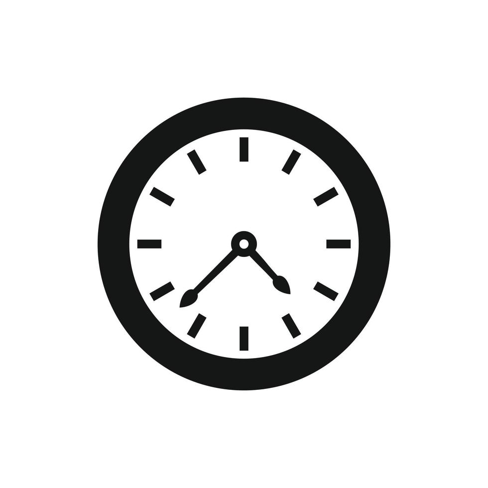 Uhrensymbol, einfacher Stil vektor