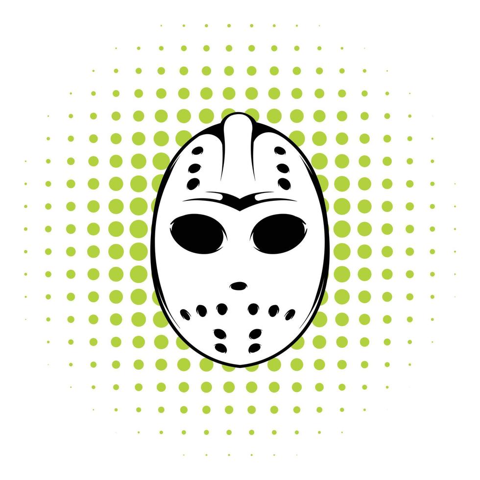Eishockey-Maskensymbol im Comic-Stil vektor