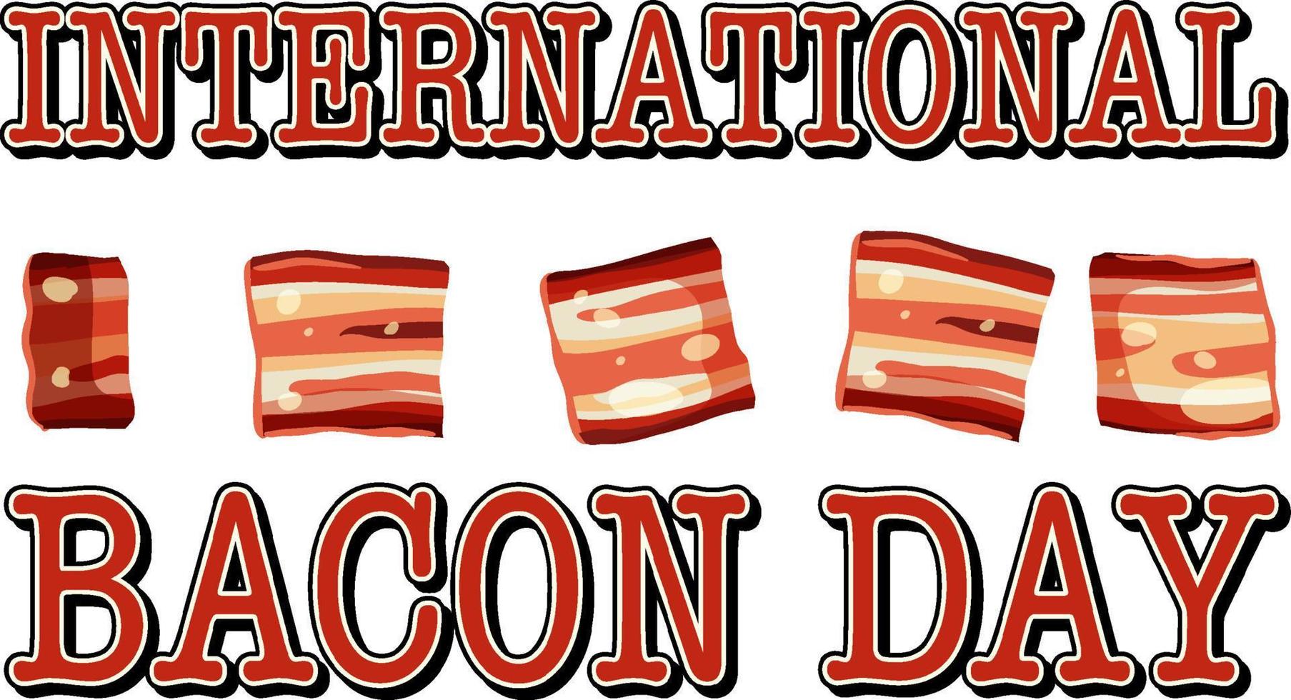 banner för internationella bacondagen vektor