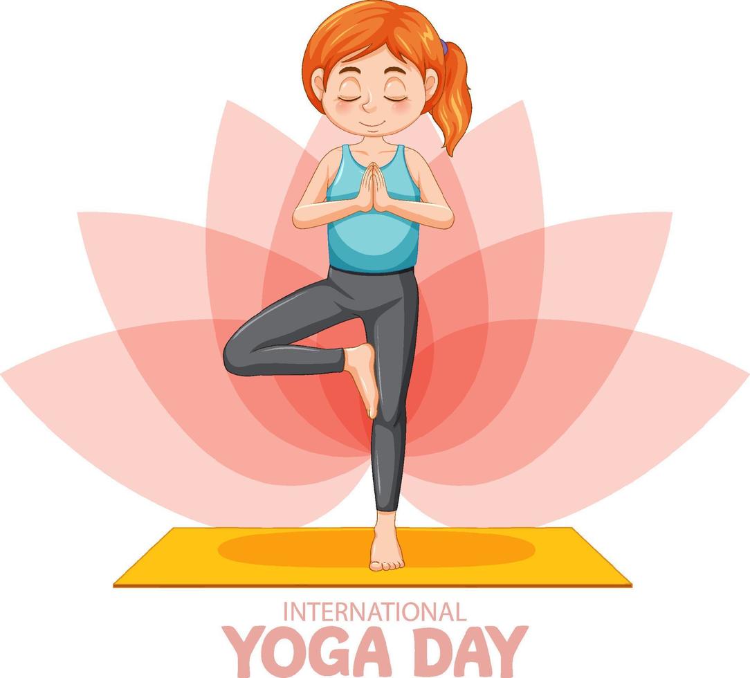 internationell yoga dag baner design vektor