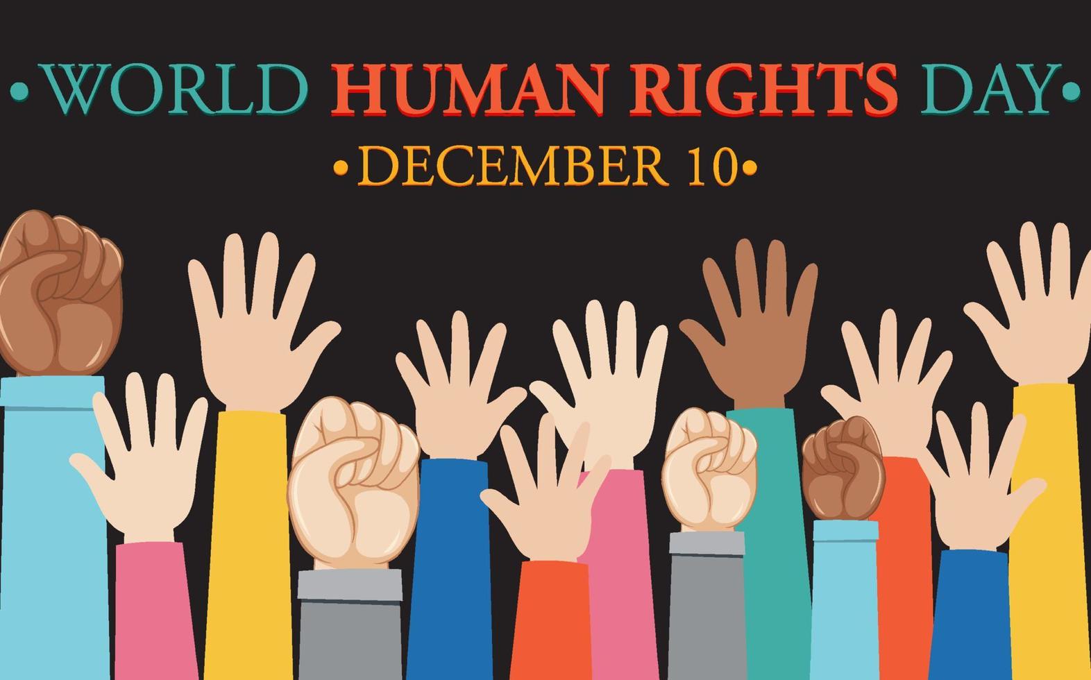värld mänsklig rättigheter dag affisch design vektor