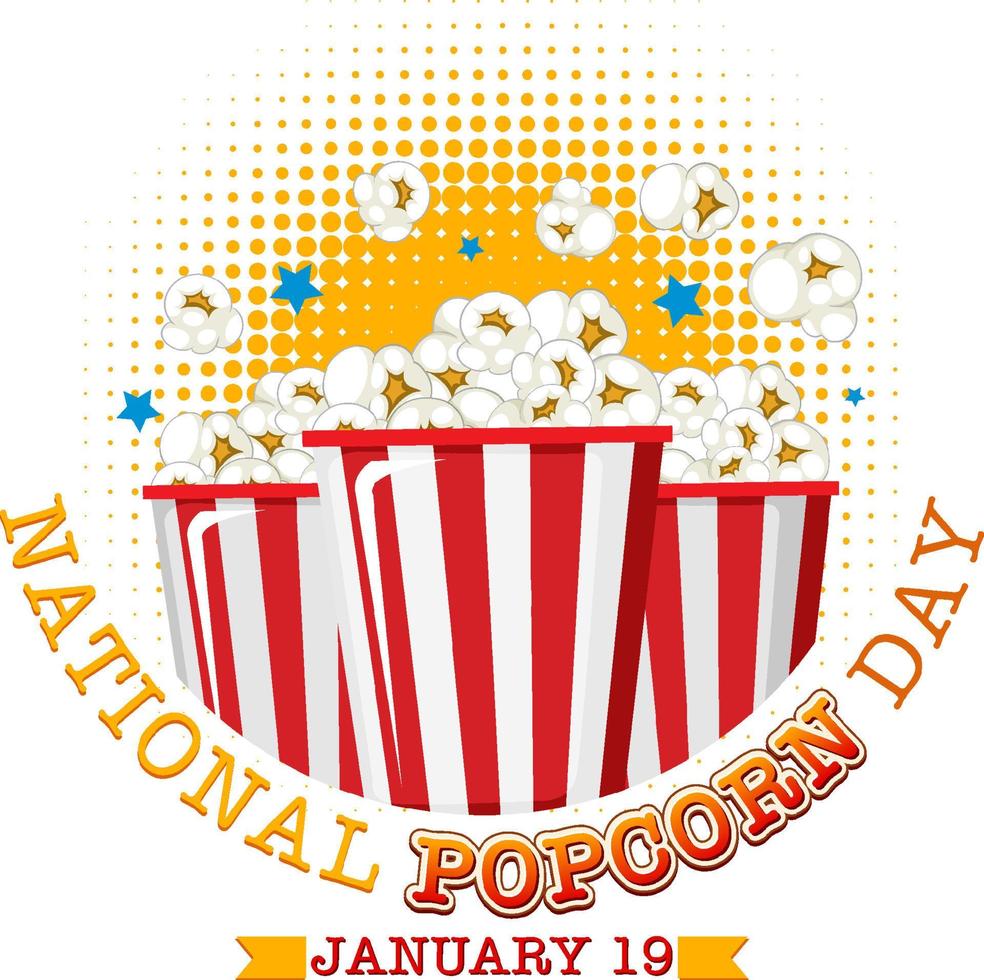 Banner-Design für den nationalen Popcorn-Tag vektor