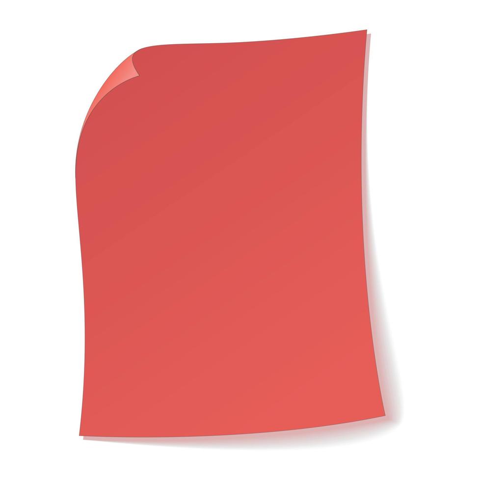 rosa ark av papper ikon vektor