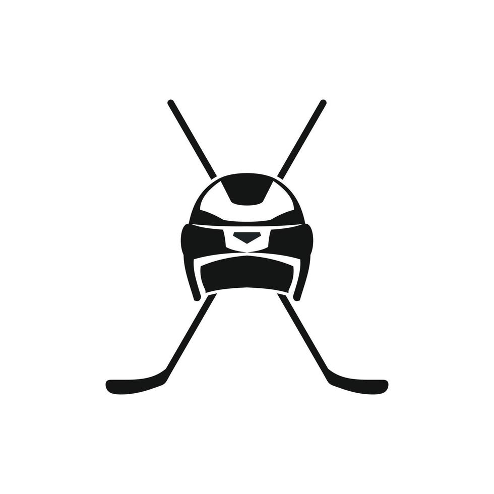 Symbol mit zwei gekreuzten Hockeyschlägern vektor