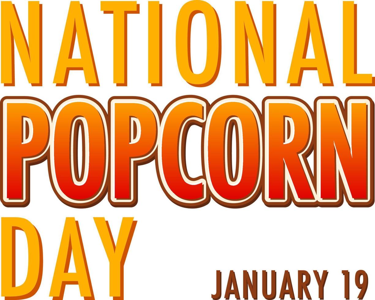 Banner-Design für den nationalen Popcorn-Tag vektor