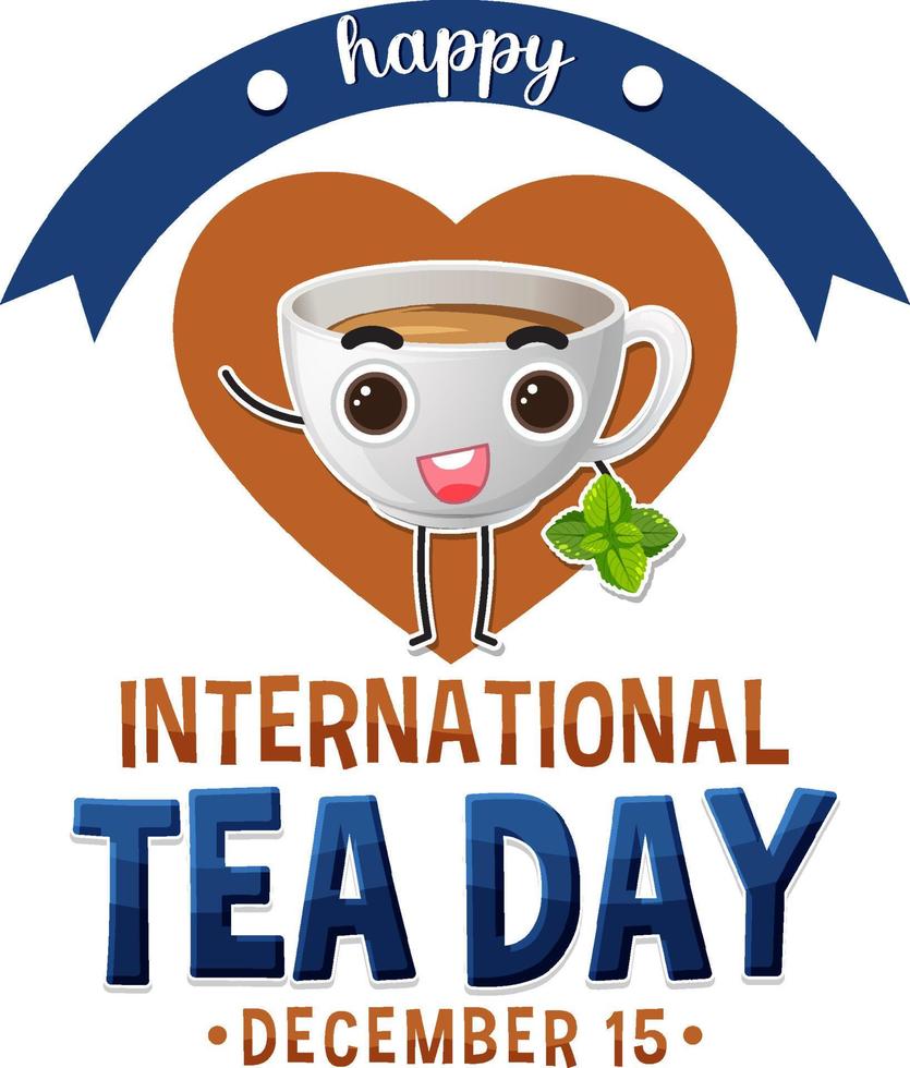 Banner-Design für den internationalen Teetag vektor
