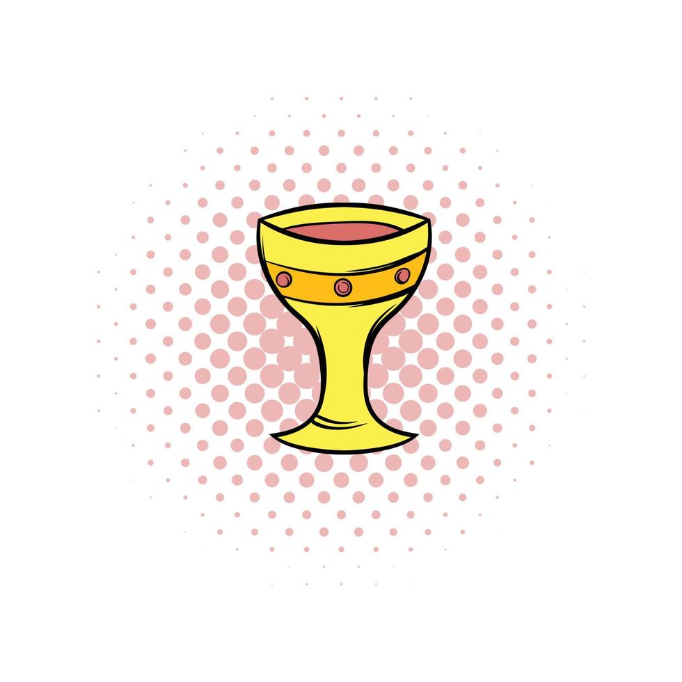 medeltida guld kopp serier ikon vektor