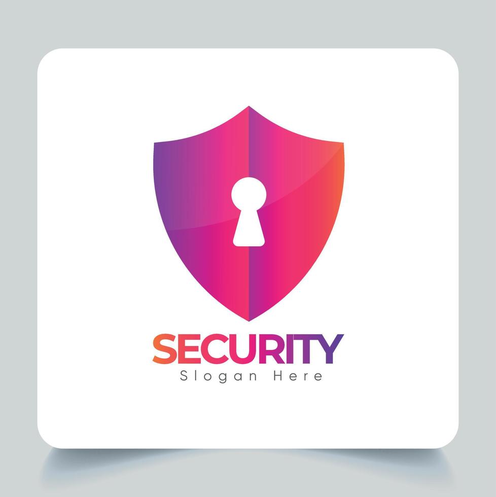 Creative Security Business Company Logo Template Design, erstaunliche Verlaufsfarbe mit Premium Security Abstract Minimalist Initial Logo Branding. Hochwertige, einzigartige Präsentation mit Vektor. vektor