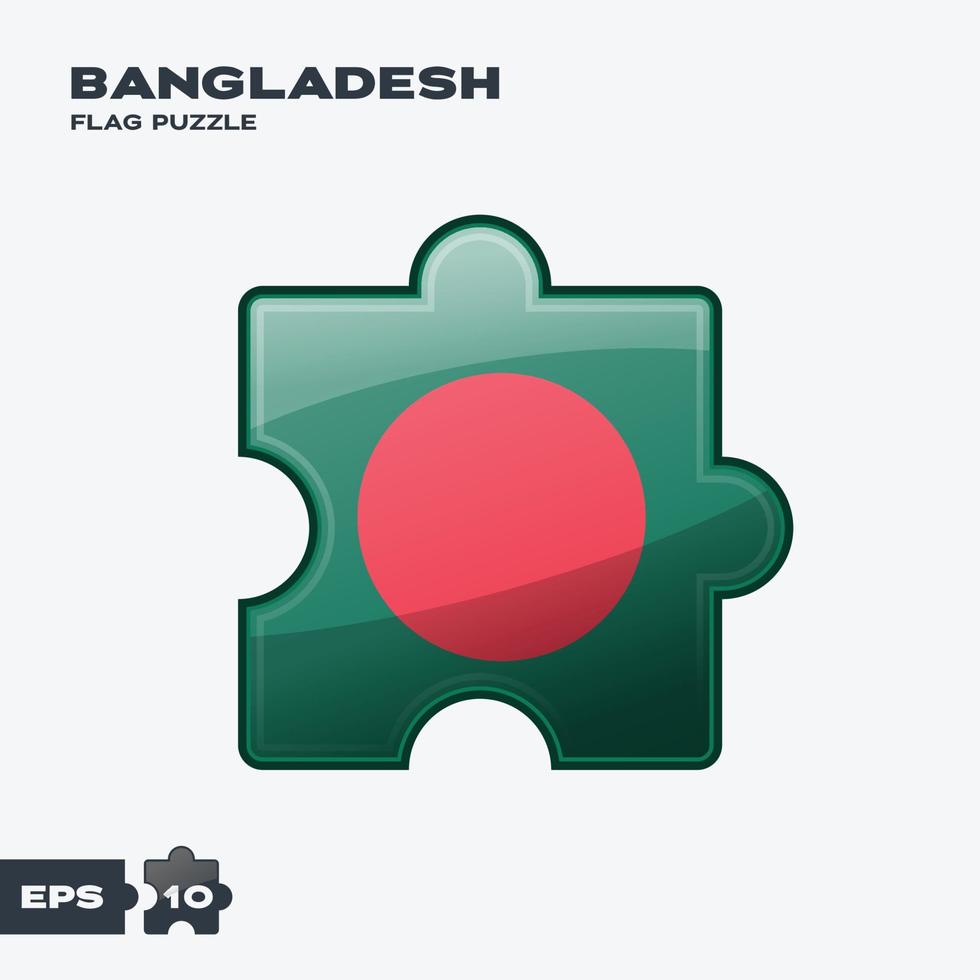 bangladesh flagga pussel vektor