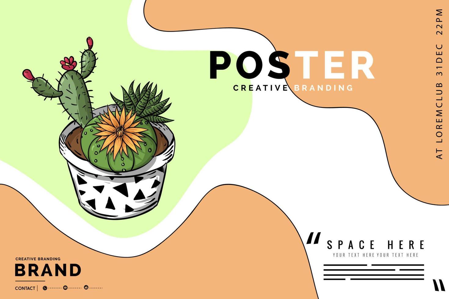 Poster Vorlage Vektor Illustration abstrakt