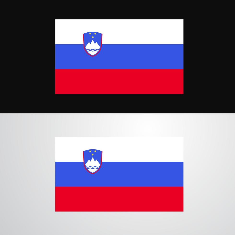slovenien flagga baner design vektor