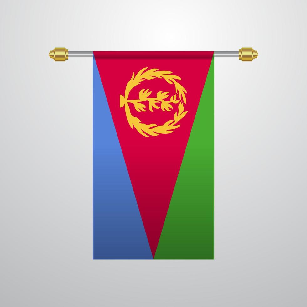 eritrea hängende flagge vektor