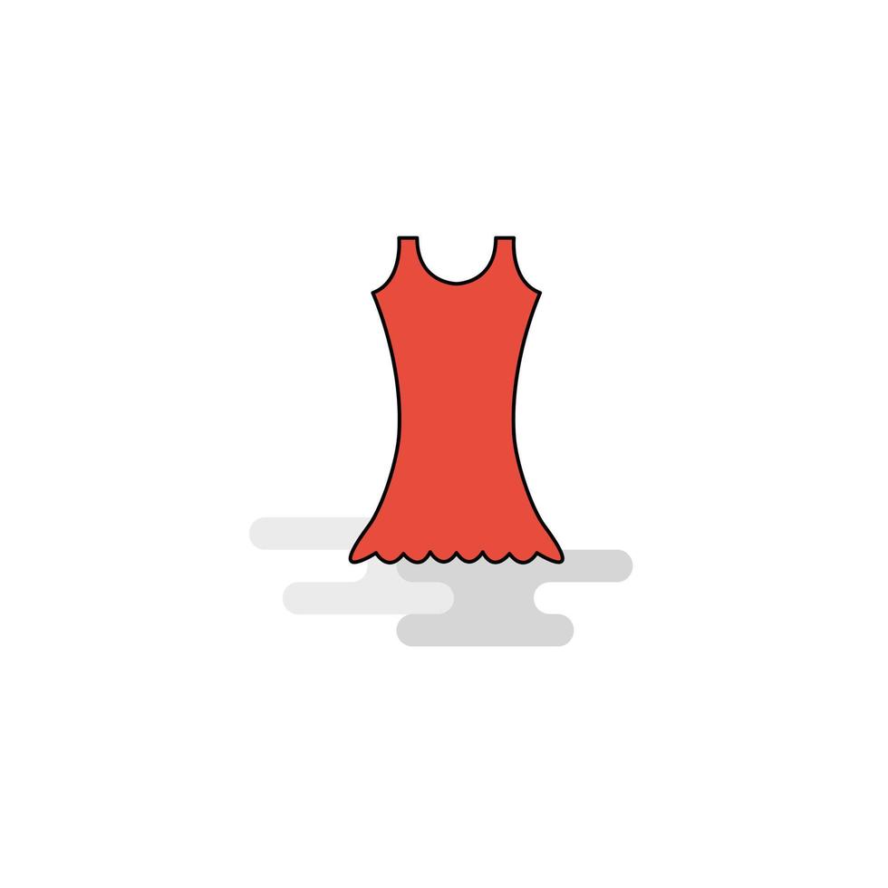 platt klänning ikon vektor