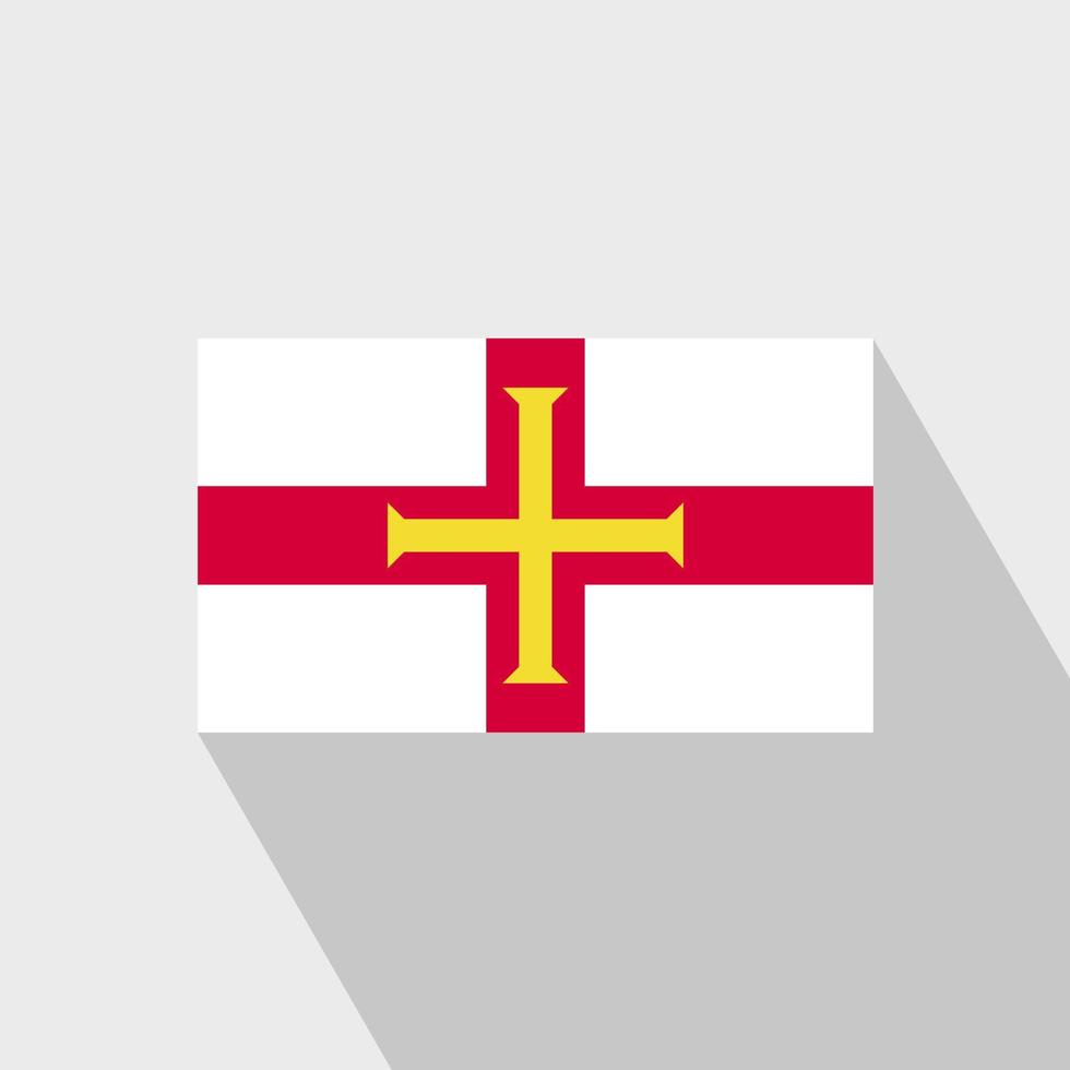 Guernsey-Flagge langer Schatten-Designvektor vektor