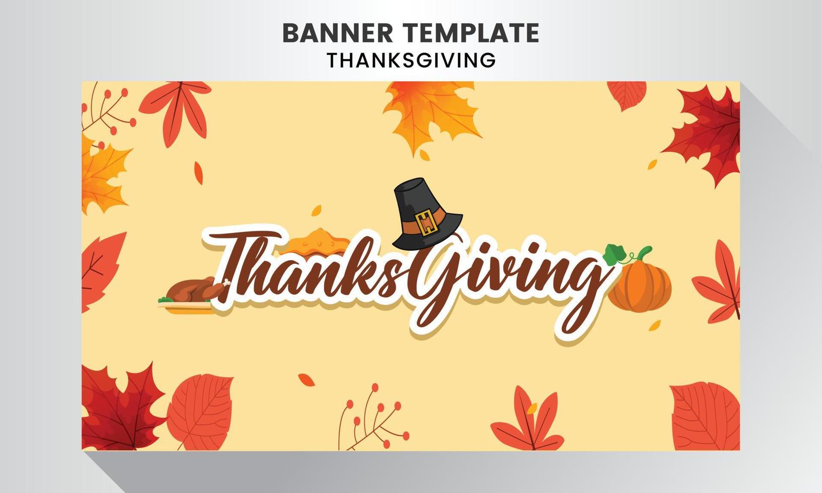 Thanksgiving-Feier-Hintergrund-Vorlage vektor