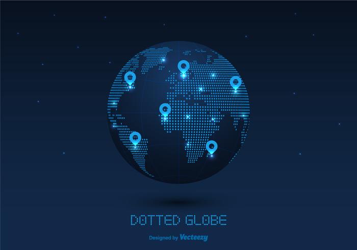 Moderna Prickad Globe vektor