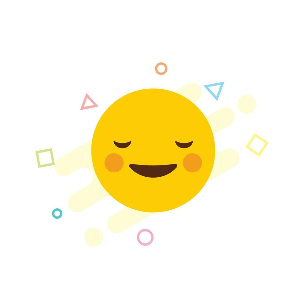 leende emoji ikon design vektor
