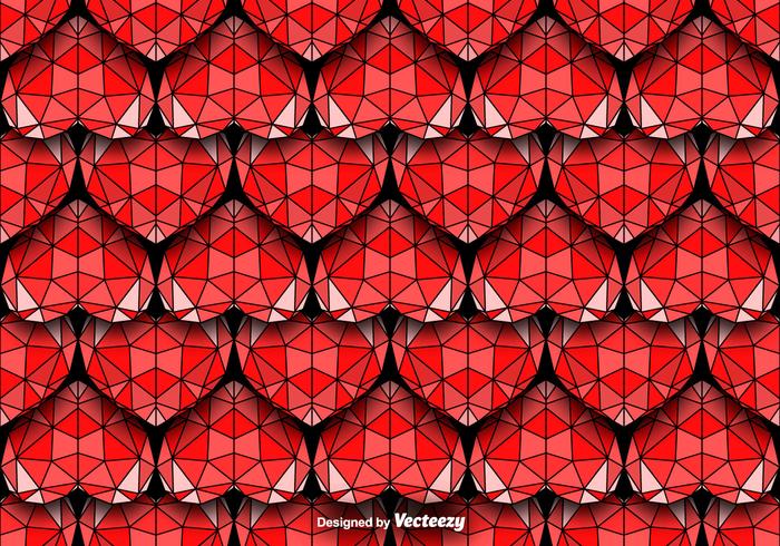 Geometrisk Hearts Seamless Vector Mönster