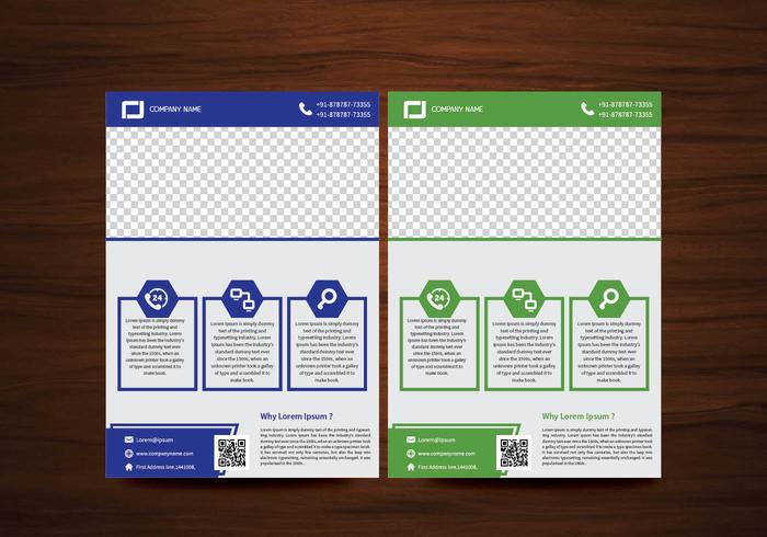 Vector Broschyr flygblad layout mall i A4-format