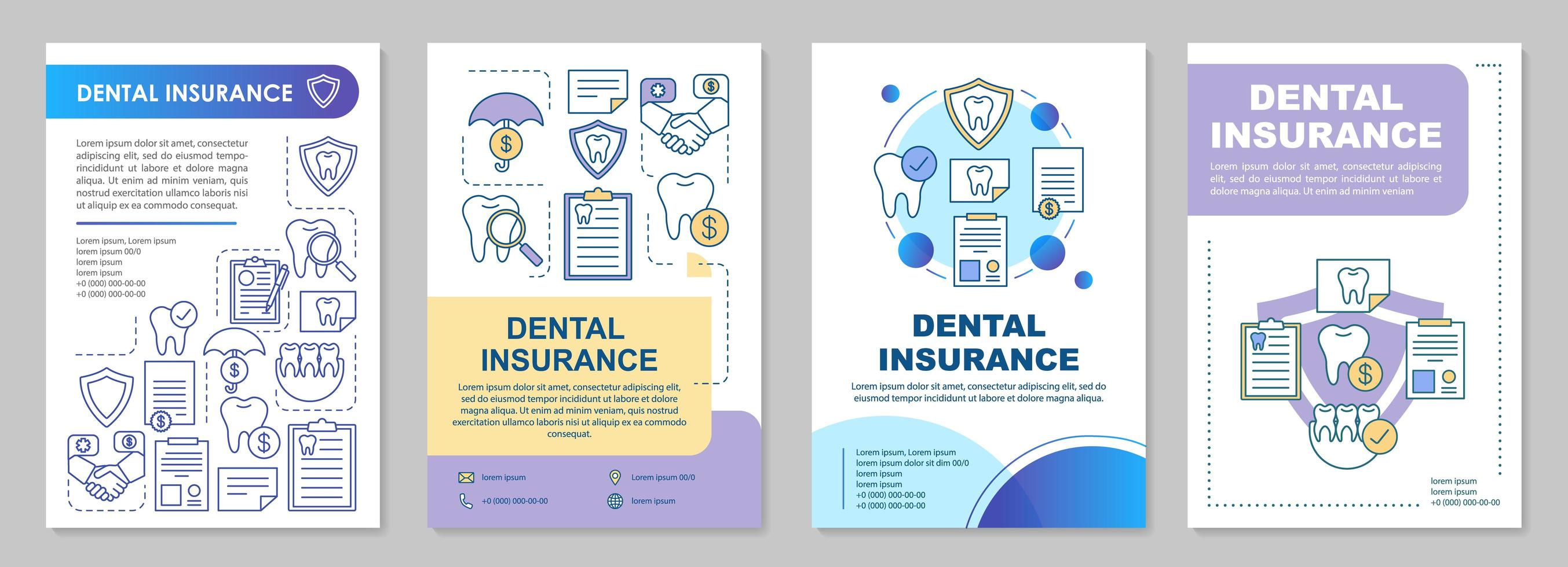 Vorlage für Zahnversicherungsbroschüre vektor