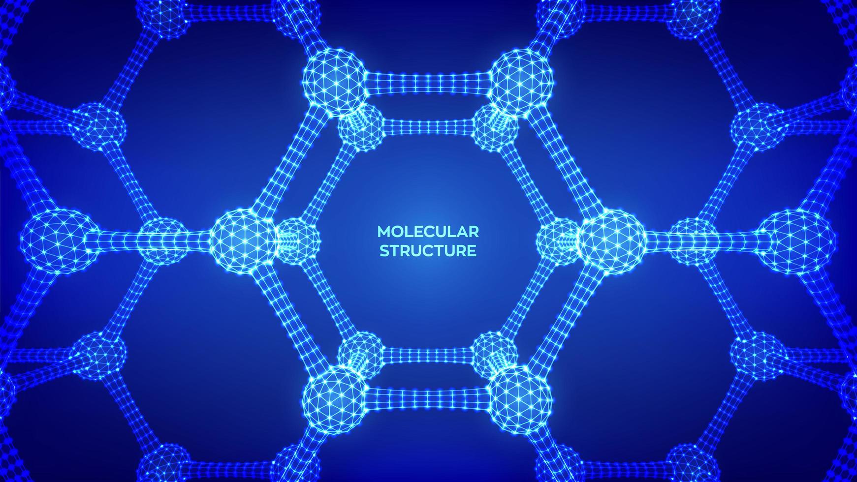 Molekülstruktur futuristisches Banner vektor