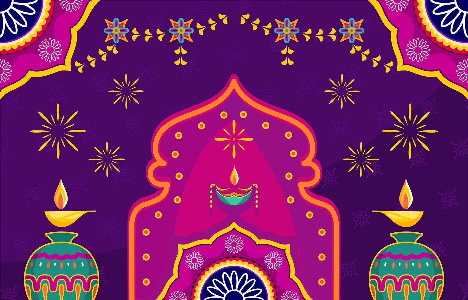 festliches Diwali-Tageskonzept vektor