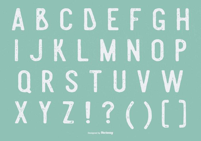 Retro Grunge alfabetet Collection vektor