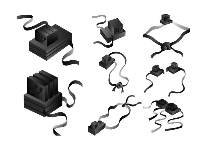 Black Leather Tefillin Vector