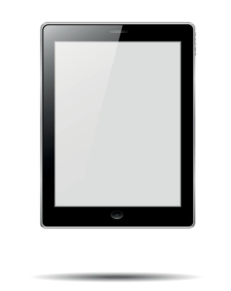 realistisches tablet-modell mit leerem bildschirm. Tablet-Vektor isoliert auf weißem Hintergrund. Tablette aus verschiedenen Blickwinkeln. Vektor-Illustration vektor