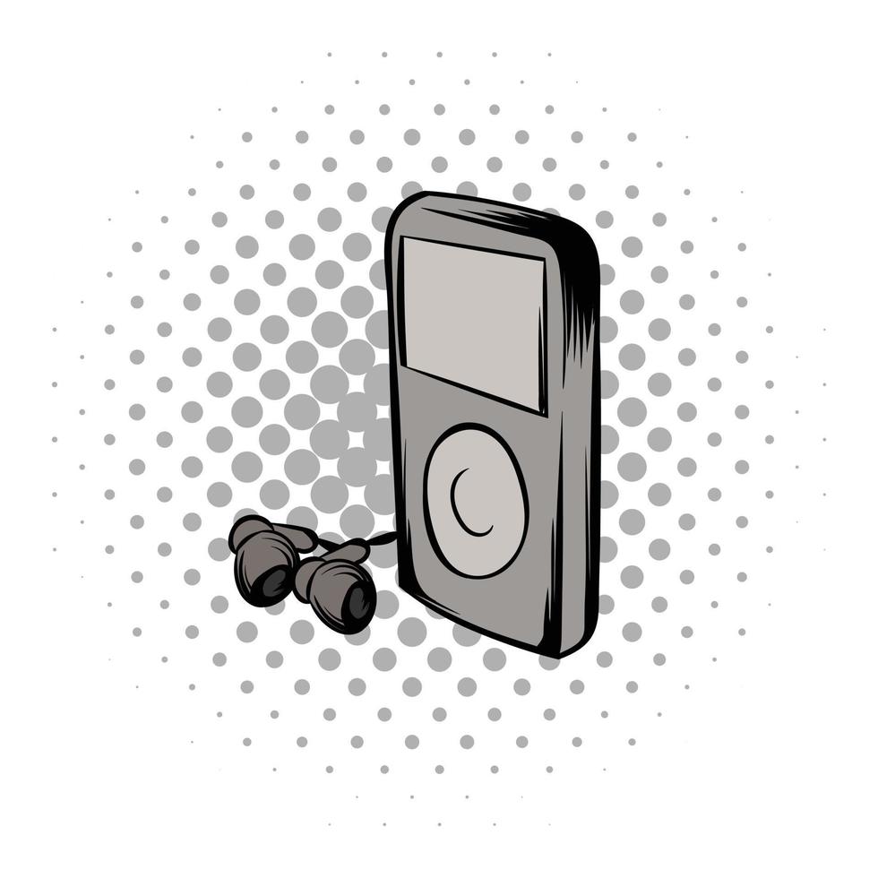 mp3-Player-Comics-Symbol vektor