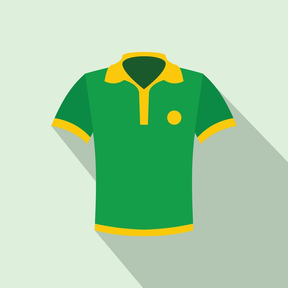 brasiliansk gul och grön fotboll skjorta ikon vektor