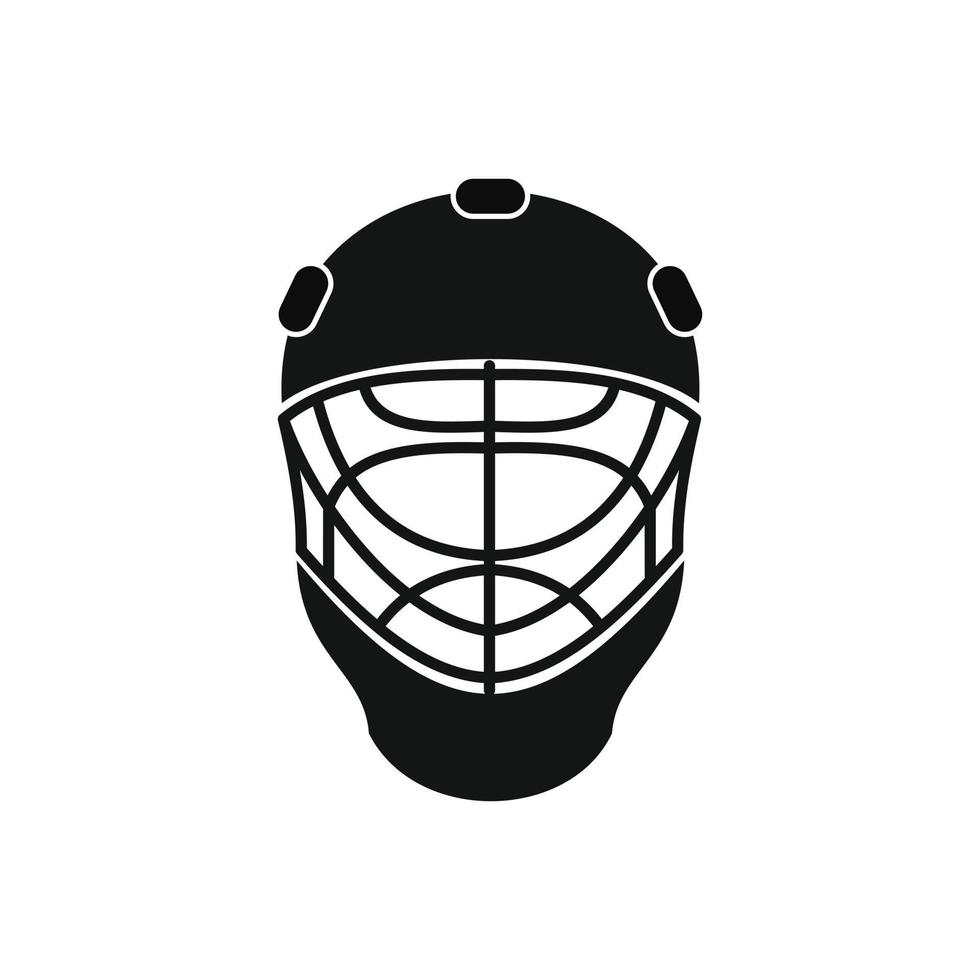 målvakt hockey hjälm ikon vektor