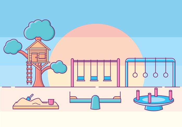 Barn Playground Illustration vektor